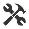 Icon Hammer und Schraubenschlüssel